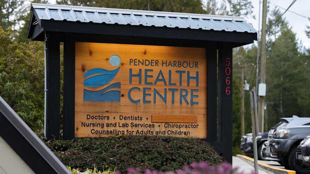 Sign at Pender Harbour Health Centre