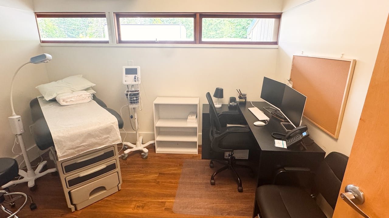 Interior of a patient room at a medical center